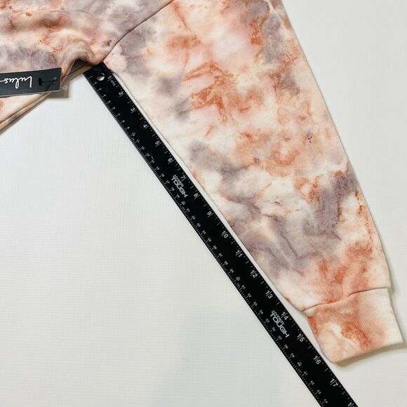 Lulus Mini Dress Womens XS Sweatshirt Tie Dye Pink Gray Relaxed Fit Hang Loose - Picture 8 of 11